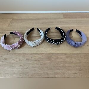 Velvet headbands set of 4